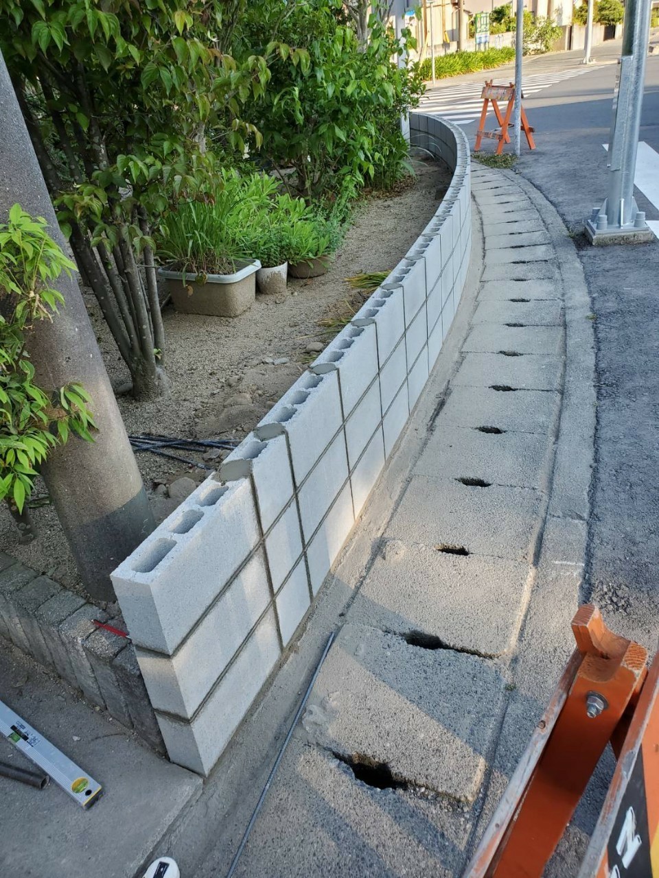 ブロック塀積み替えリフォーム@浜松市西区S様邸