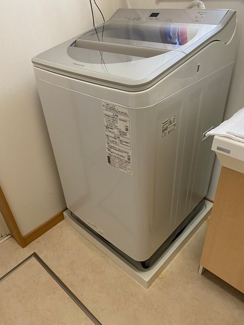 洗濯機防水パン設置作業@浜松市中区K様邸